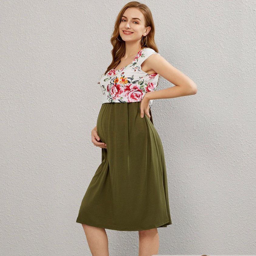 Floreado con falda Verde