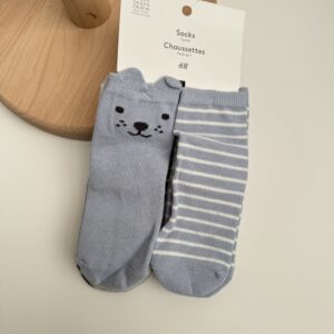 Blue striped socks
